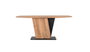 Giner Y Colomer Mesa Comedor Acacia Madera Maciza 240x100x76 cm Negro Natural